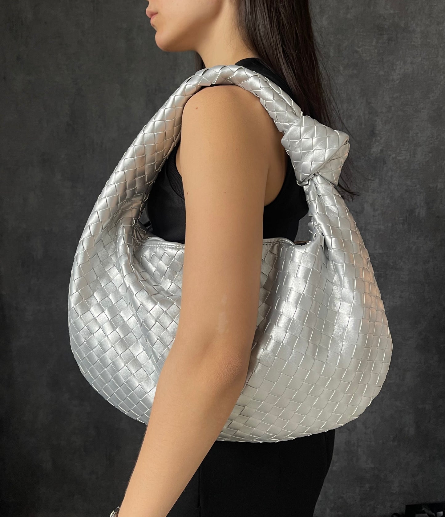 Bolsa Nudo Plateada